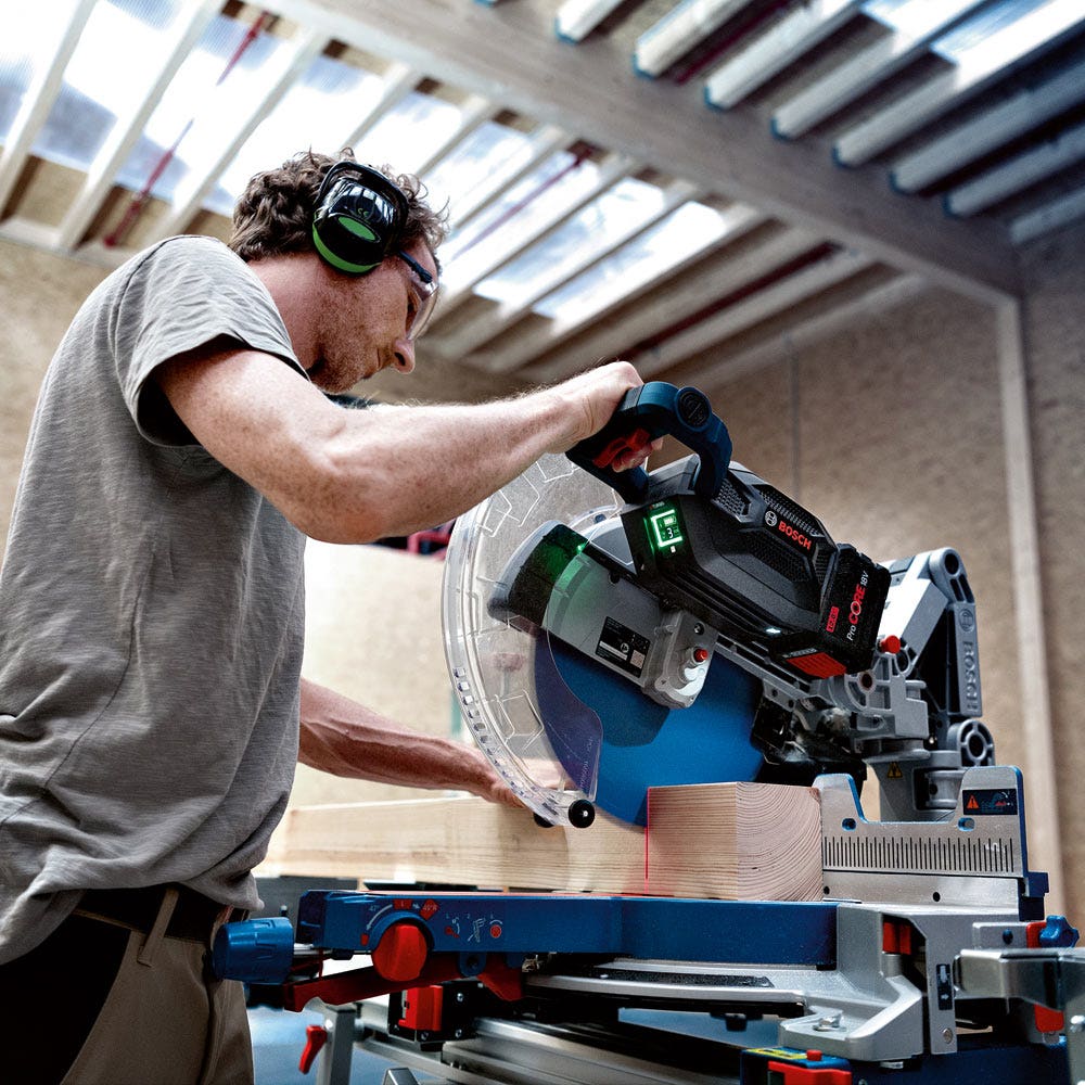 BOSCH 18V BITURBO Brushless 305mm Glide Compound Mitre Saw Skin - GCM 18V-305 GCD