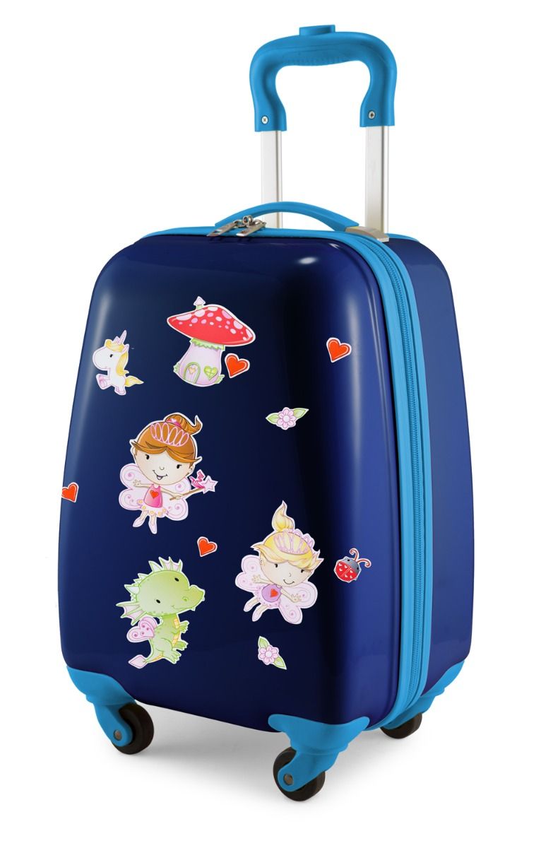 For Kids - Children's luggage + reflective stickers fairies, children's suitcase, children's hard case, hand luggage, 24 liters