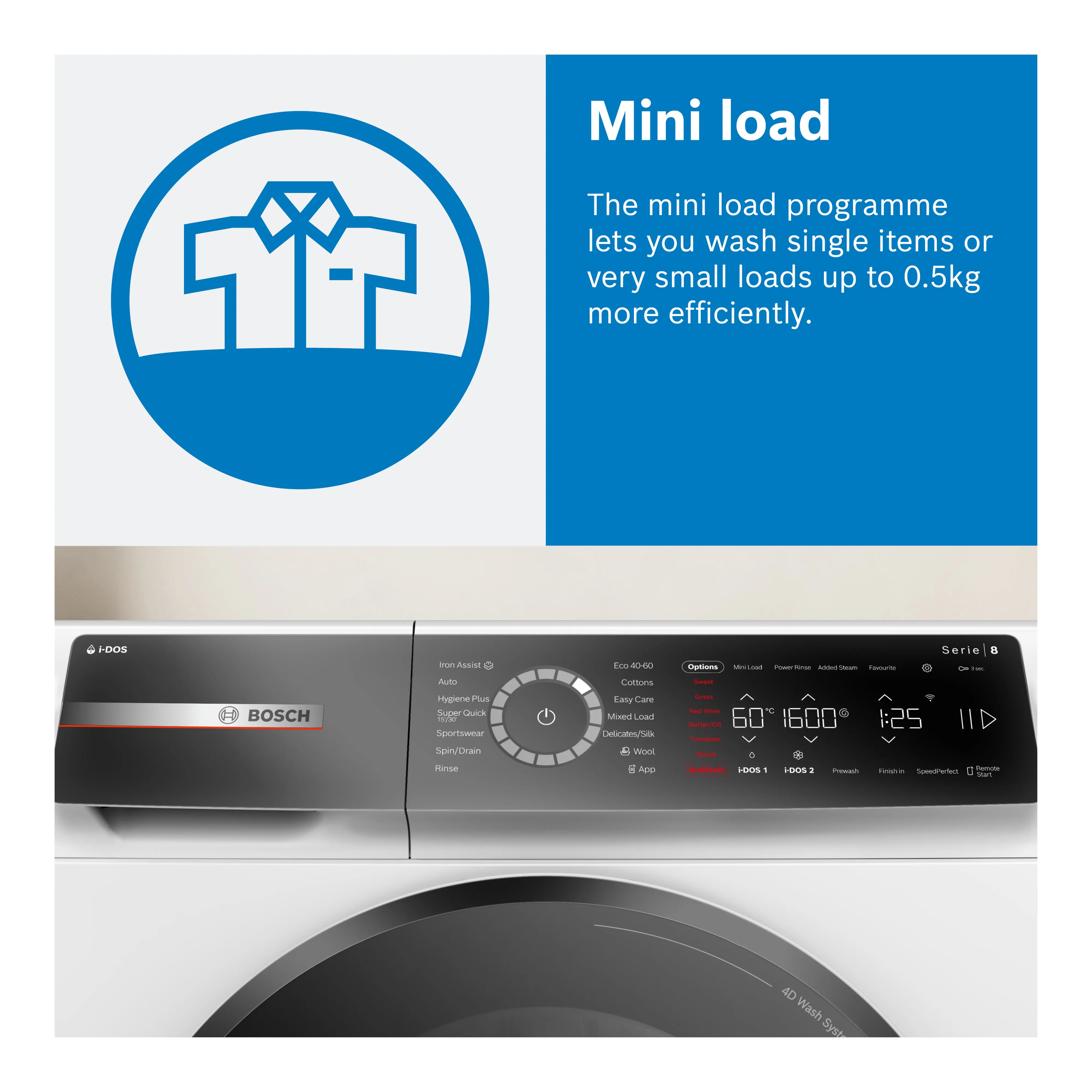 BOSCH WGB256A1GB Series 8 Washing machine, front loader 10 kg 1400 rpm