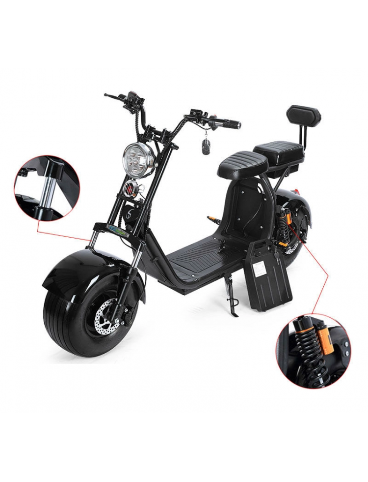 Fanco CITY COCO RANGE 2 AUTONOMY 110 KM 1500 WATTS 40AH ROAD APPROVED