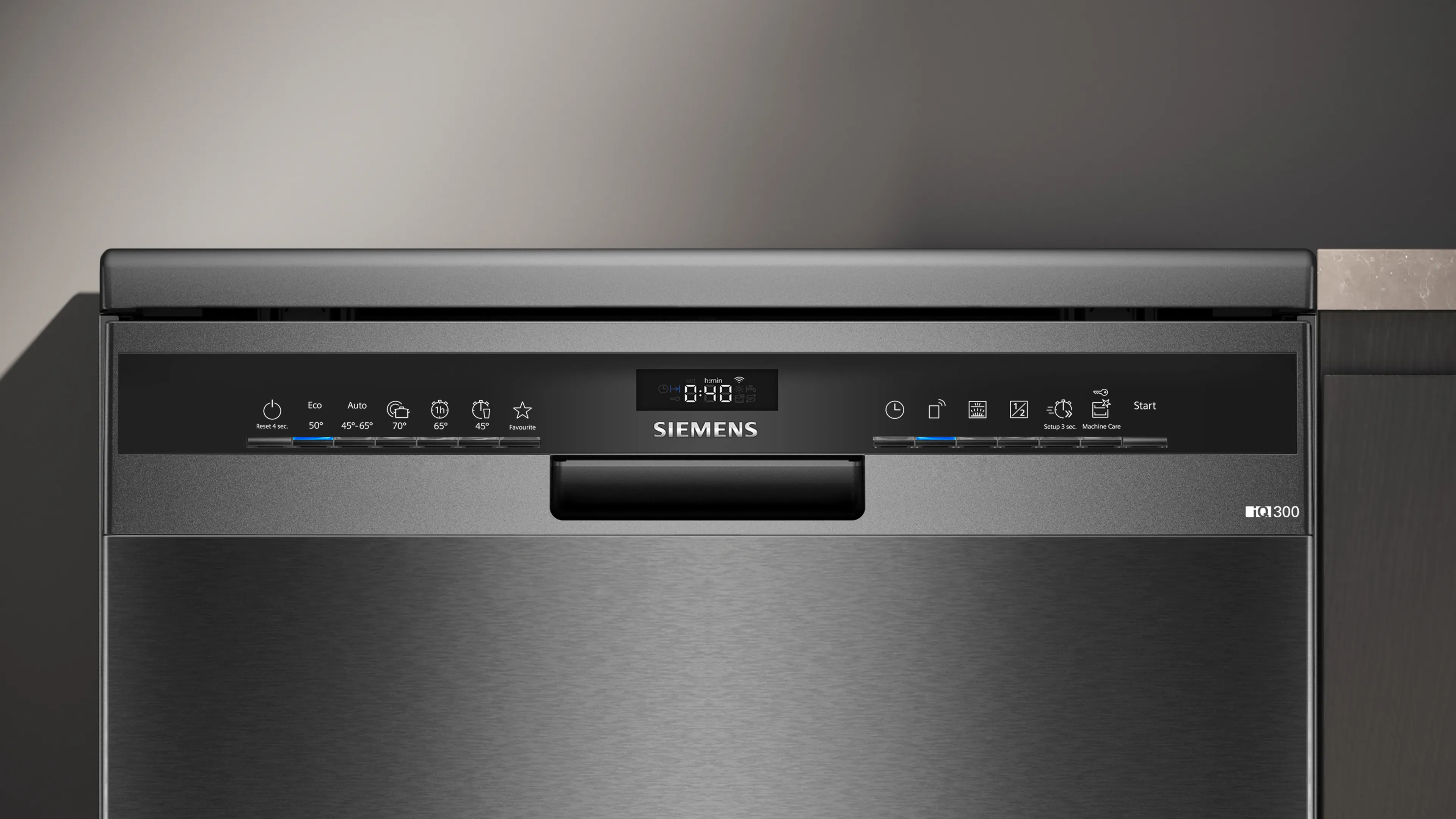 SIEMENS SN23EC03ME iQ300 Free-standing dishwasher 60 cm Brushed black steel anti-fingerprint