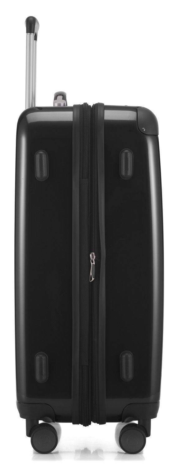 Alex - suitcase hard shell dark blue glossy, TSA, 65 cm, 74 liters