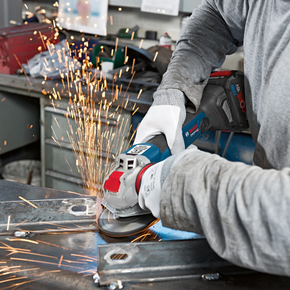 BOSCH X-LOCK�?18V Brushless 125mm Angle Grinder Skin GWX 18V-10 C 06017B0200