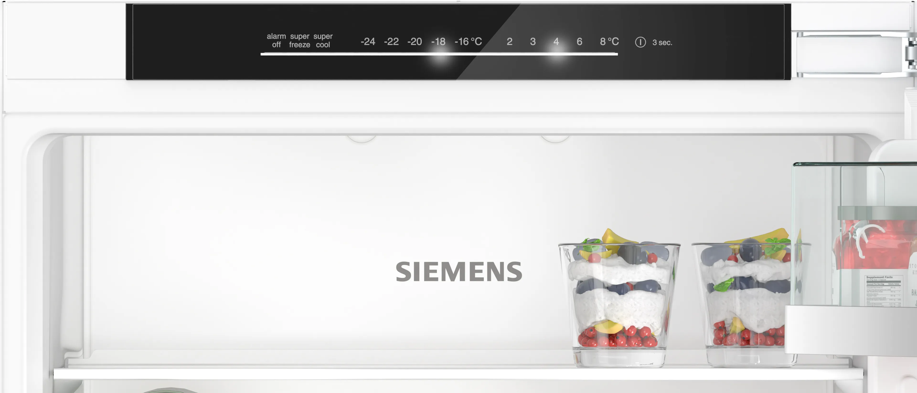 SIEMENS KI86NADD0 iQ500 Built-in fridge-freezer with freezer at bottom 177.2 x 55.8 cm soft close flat hinge