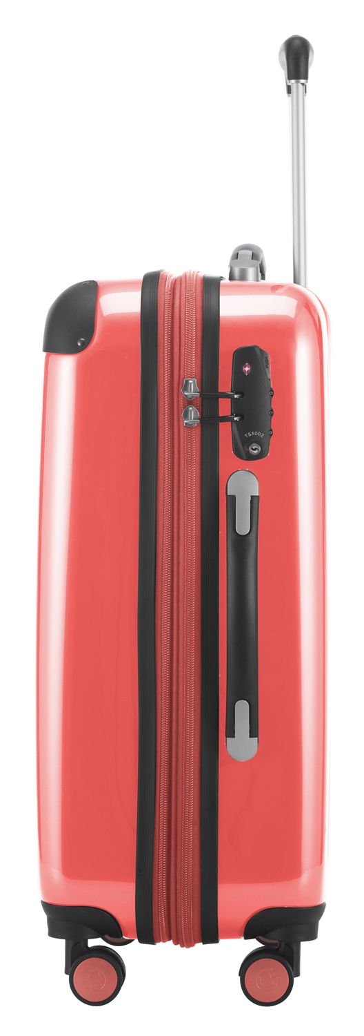 Alex - hand luggage hard shell black glossy, TSA, 55 cm, 42 liters