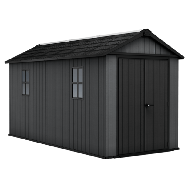 Newton Plus 7.5x15 Storage Shed - Grey