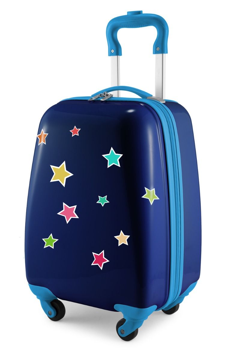 For Kids - Children's luggage + reflective stickers Monster, children's suitcase, children's hard case, hand luggage, 24 liters