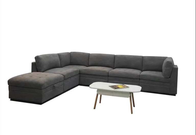 Thomasville Tisdale Fabric Sectional with Storage Ottoman