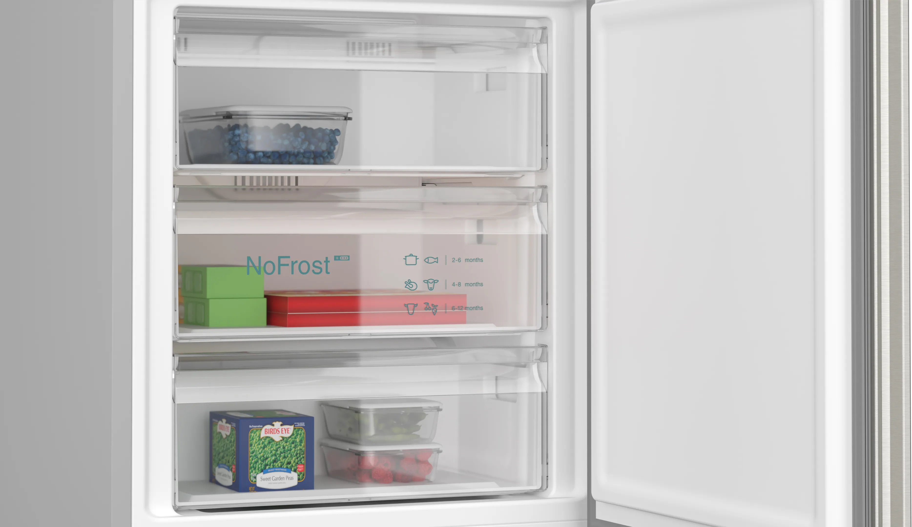 SIEMENS KG49NXIDF iQ300 Free-standing fridge-freezer with freezer at bottom 203 x 70 cm Brushed steel anti-fingerprint