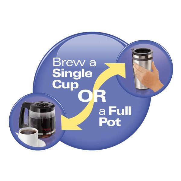 Hamilton Beach FlexBrew Trio Coffee Maker, Single Serve, Black and Silver, Model 49954