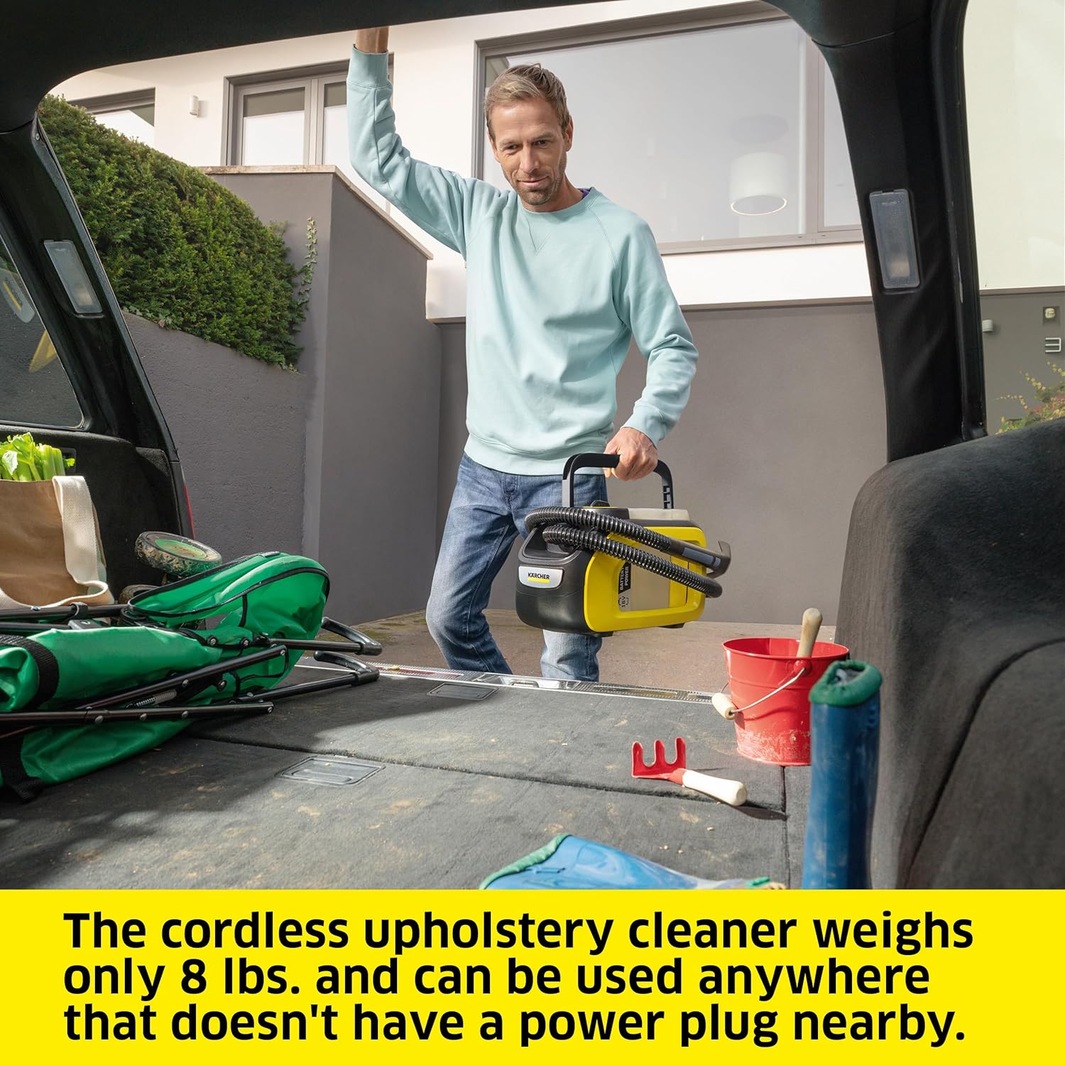 Kärcher Puzzi 8/1 C Commercial Carpet Extractor 12.5 PSI - Spot Cleaner, Stain Remover, Area Rugs, Car and Auto Detailing, Carpet and Upholstery Cleaner - Onboard Accessory Storage - 3.9 Gallon Tank