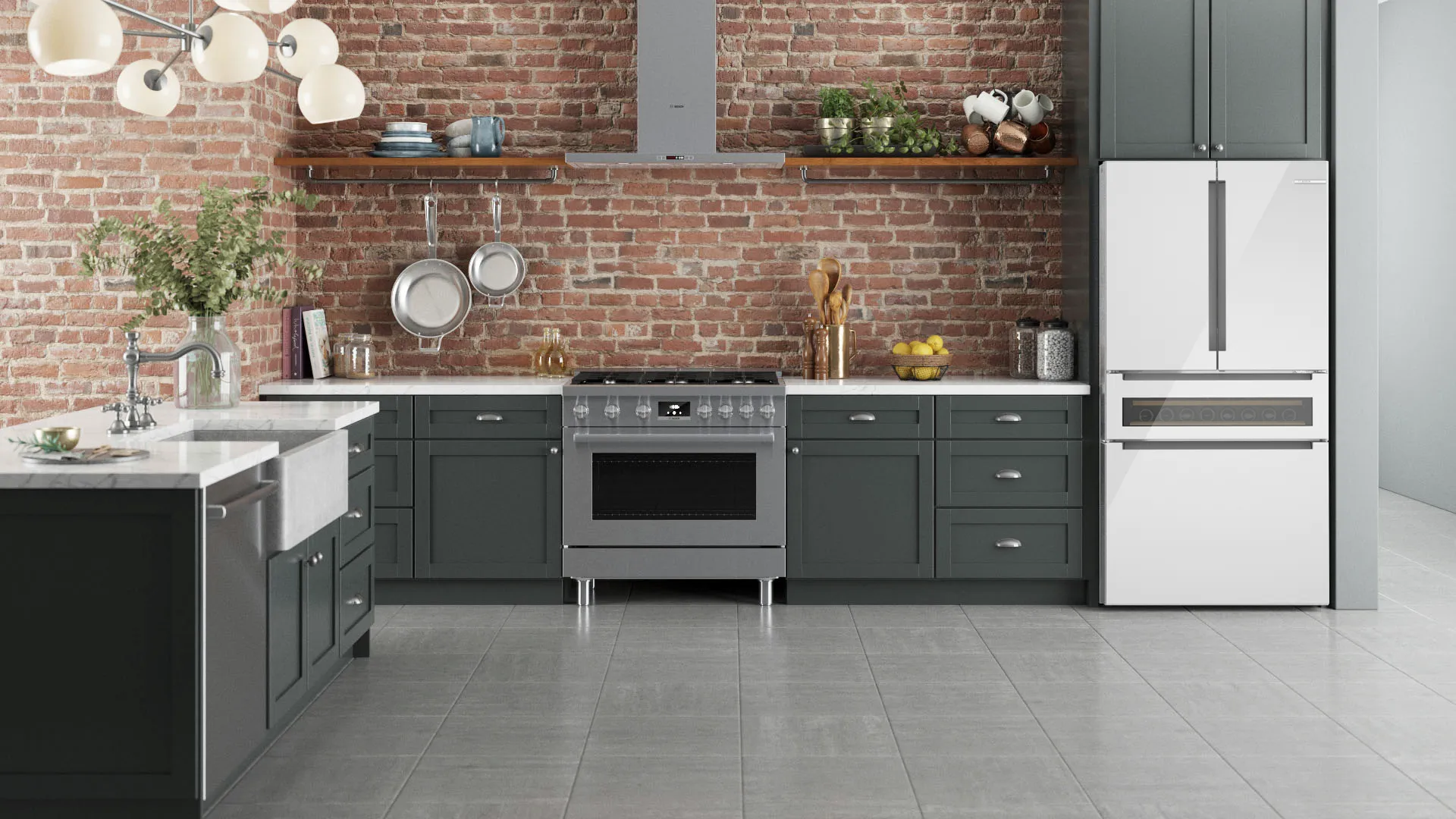 Bosch B36CL81ENW 800 Series French Door Bottom Mount Refrigerator, Glass door 36'' White, Total No Frost