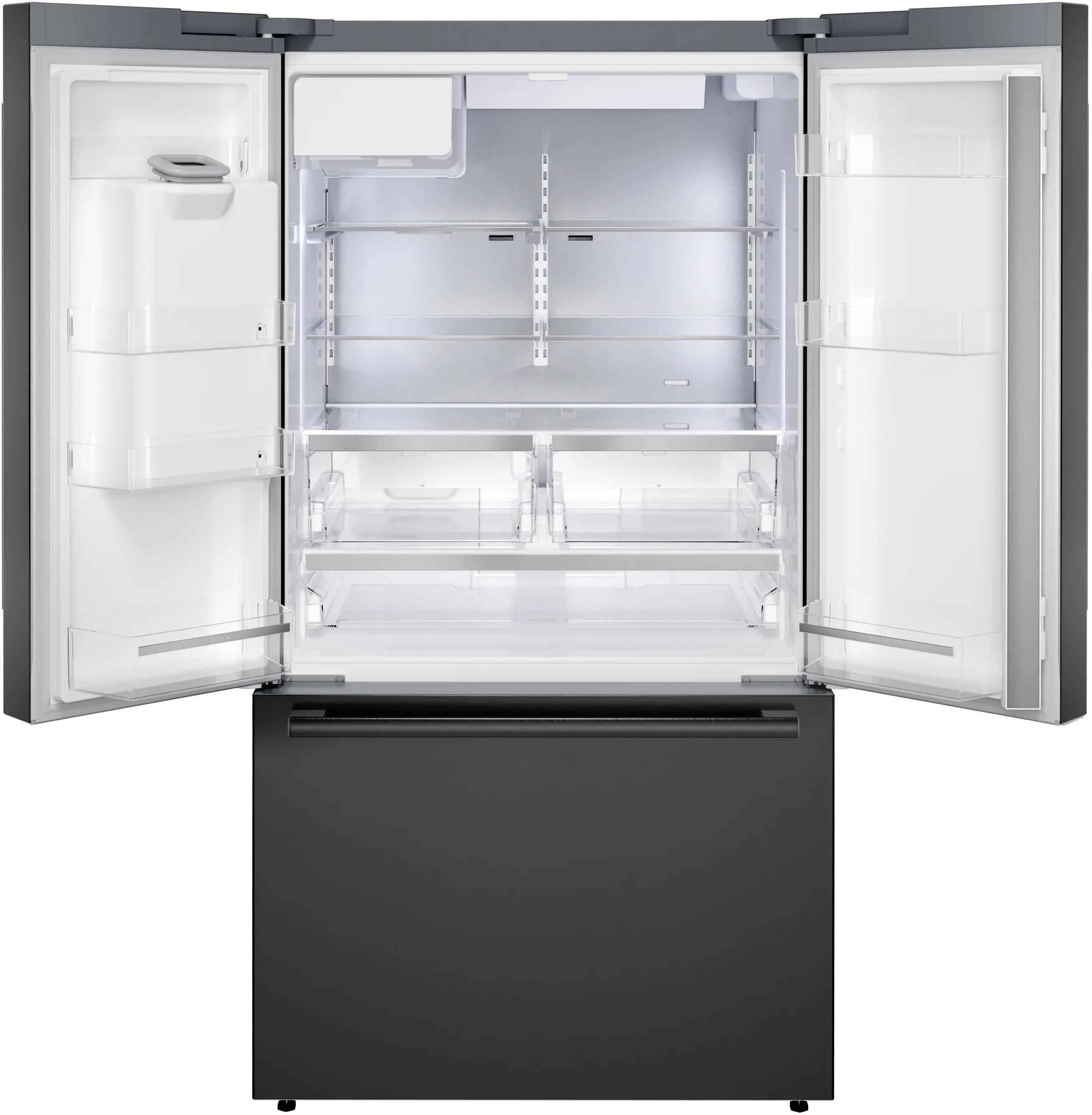 Bosch  B36FD52SNB 500 Series French Door Bottom Mount Refrigerator 36'' Black Stainless Steel, Total No Frost