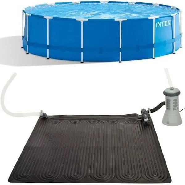 Intex - 28242NP - Kit piscine metal frame ronde tubulaire ø 4,57 x 1,22m