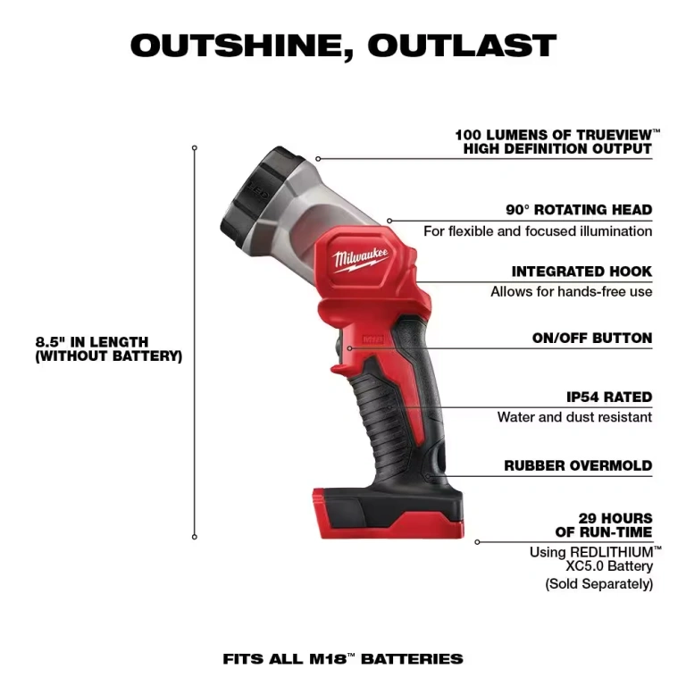 Milwaukee M18 18V Lithium-Ion Cordless Combo Tool Kit (7-Tool) with Two 3.0 Ah Batteries, Charger and Tool Bag