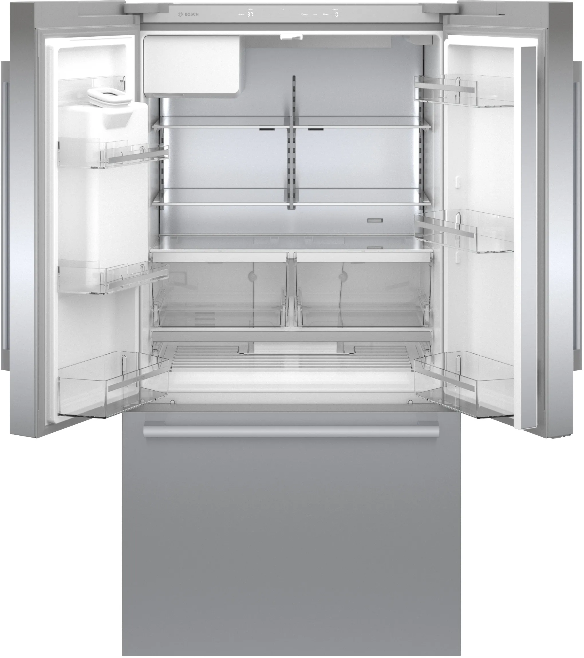Bosch B36CD50SNS 500 Series French Door Bottom Mount Refrigerator 36'' Stainless steel (with anti-fingerprint), Total No Frost