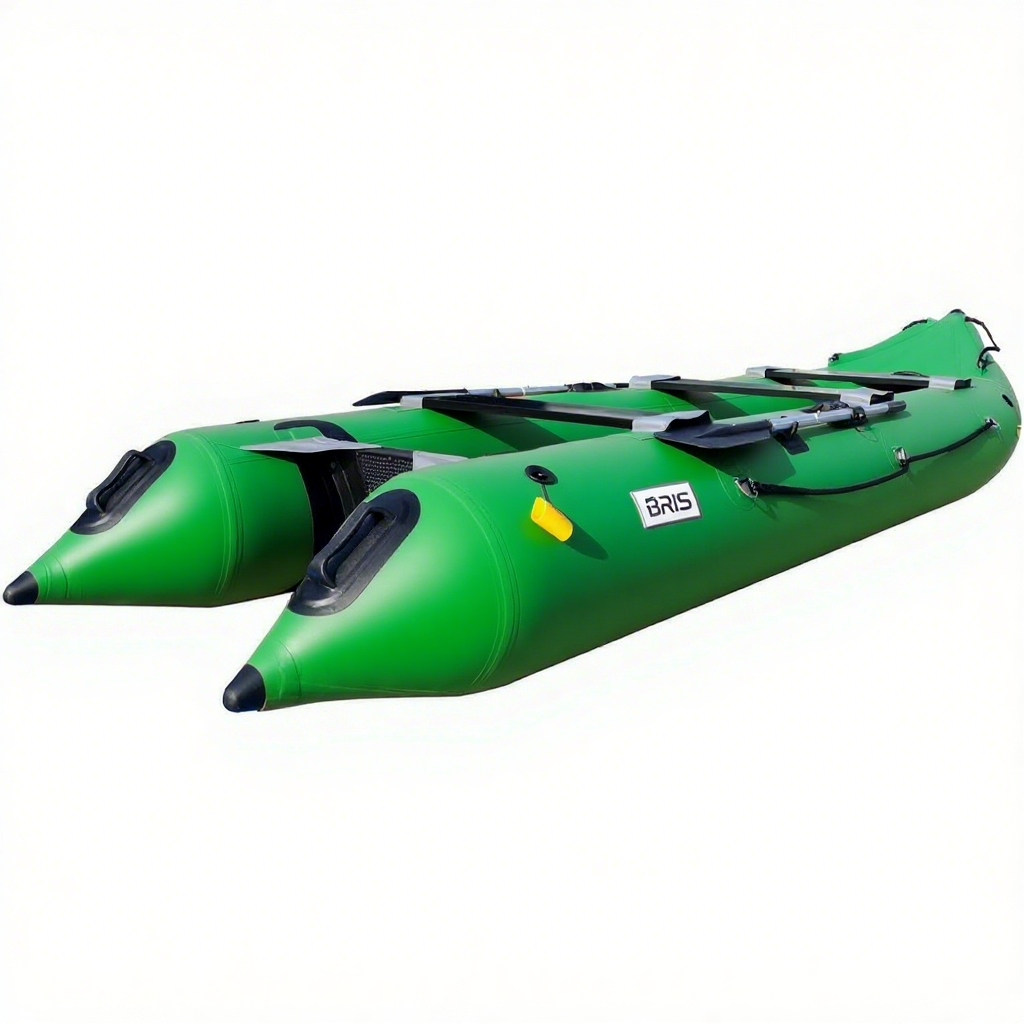 BRIS 14.1ft Inflatable Boat Inflatable Kayak 3 Person Kayak Canoe Fishing poonton Boat