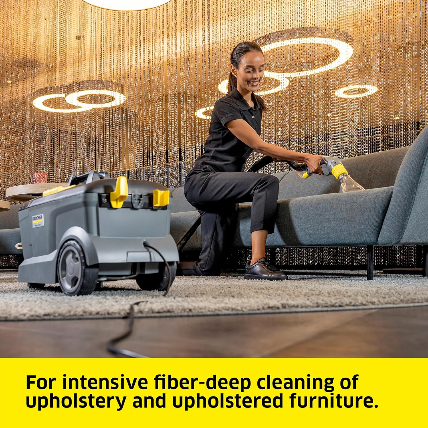 Kärcher Puzzi 8/1 C Commercial Carpet Extractor 12.5 PSI - Spot Cleaner, Stain Remover, Area Rugs, Car and Auto Detailing, Carpet and Upholstery Cleaner - Onboard Accessory Storage - 3.9 Gallon Tank