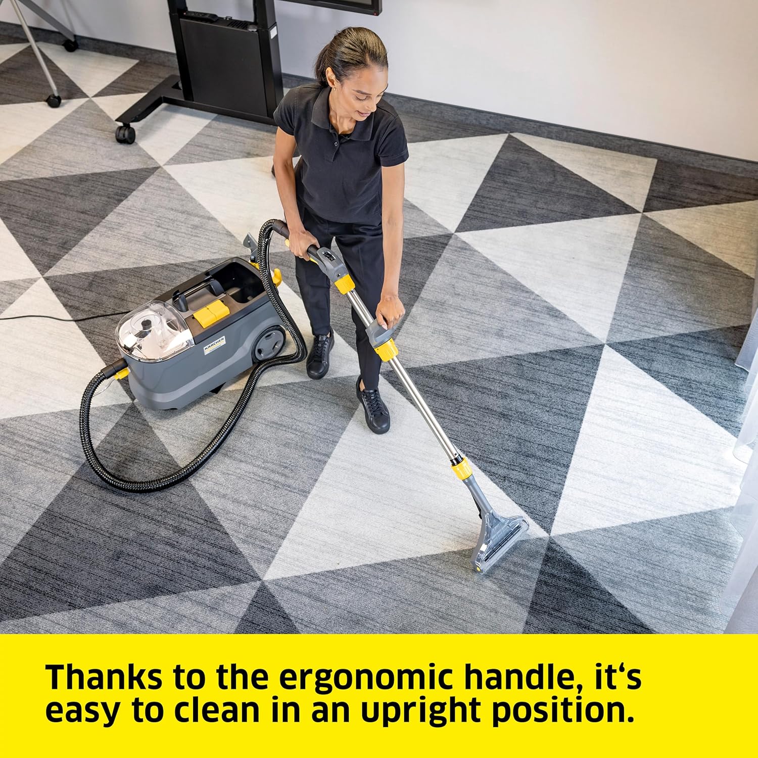 Kärcher Puzzi 8/1 C Commercial Carpet Extractor 12.5 PSI - Spot Cleaner, Stain Remover, Area Rugs, Car and Auto Detailing, Carpet and Upholstery Cleaner - Onboard Accessory Storage - 3.9 Gallon Tank