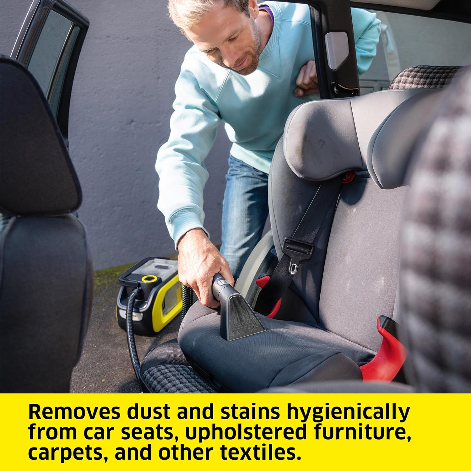 Kärcher Puzzi 8/1 C Commercial Carpet Extractor 12.5 PSI - Spot Cleaner, Stain Remover, Area Rugs, Car and Auto Detailing, Carpet and Upholstery Cleaner - Onboard Accessory Storage - 3.9 Gallon Tank