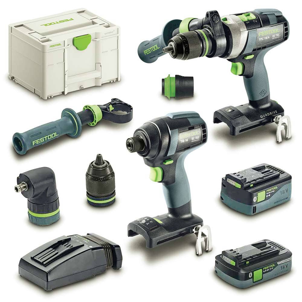 FESTOOL 18V 2 Piece 1 x 4.0Ah / 1 x 5.2Ah Combo Kit 576999