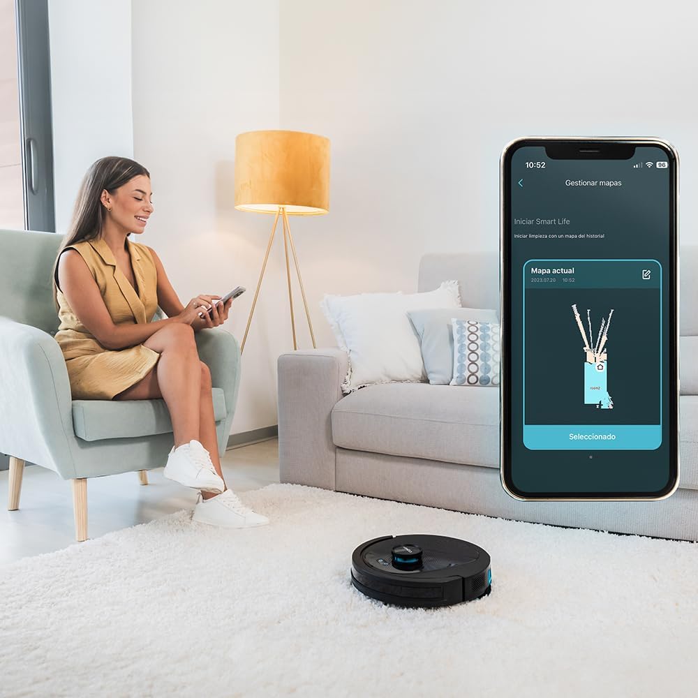 Cecotec Robot Aspirador con Navegación Láser y App Conga 8290 Immortal Ultra Power X-Treme. 4 en 1