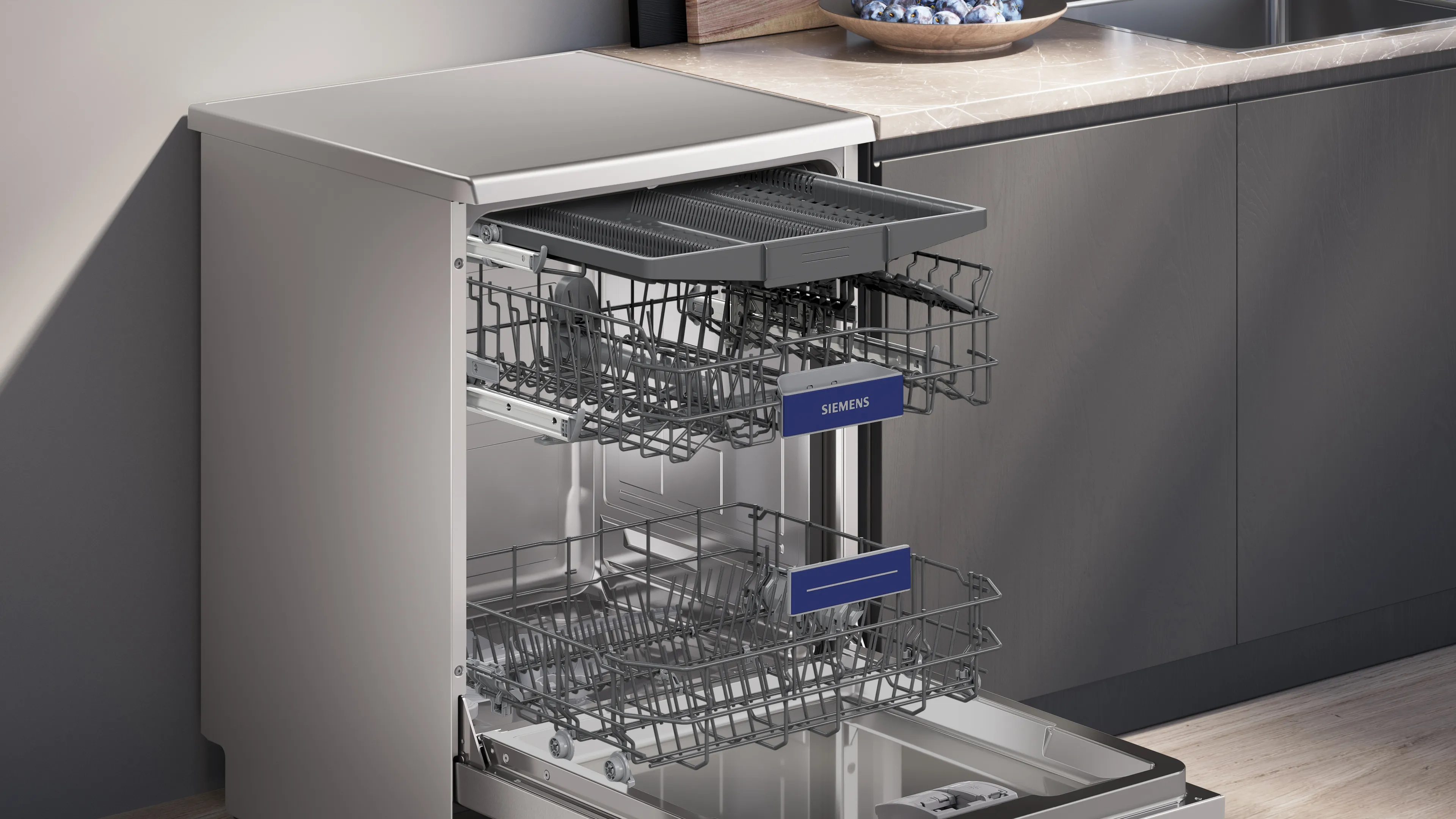 SIEMENS SN23EI03ME iQ300 Free-standing dishwasher 60 cm Brushed steel anti-fingerprint