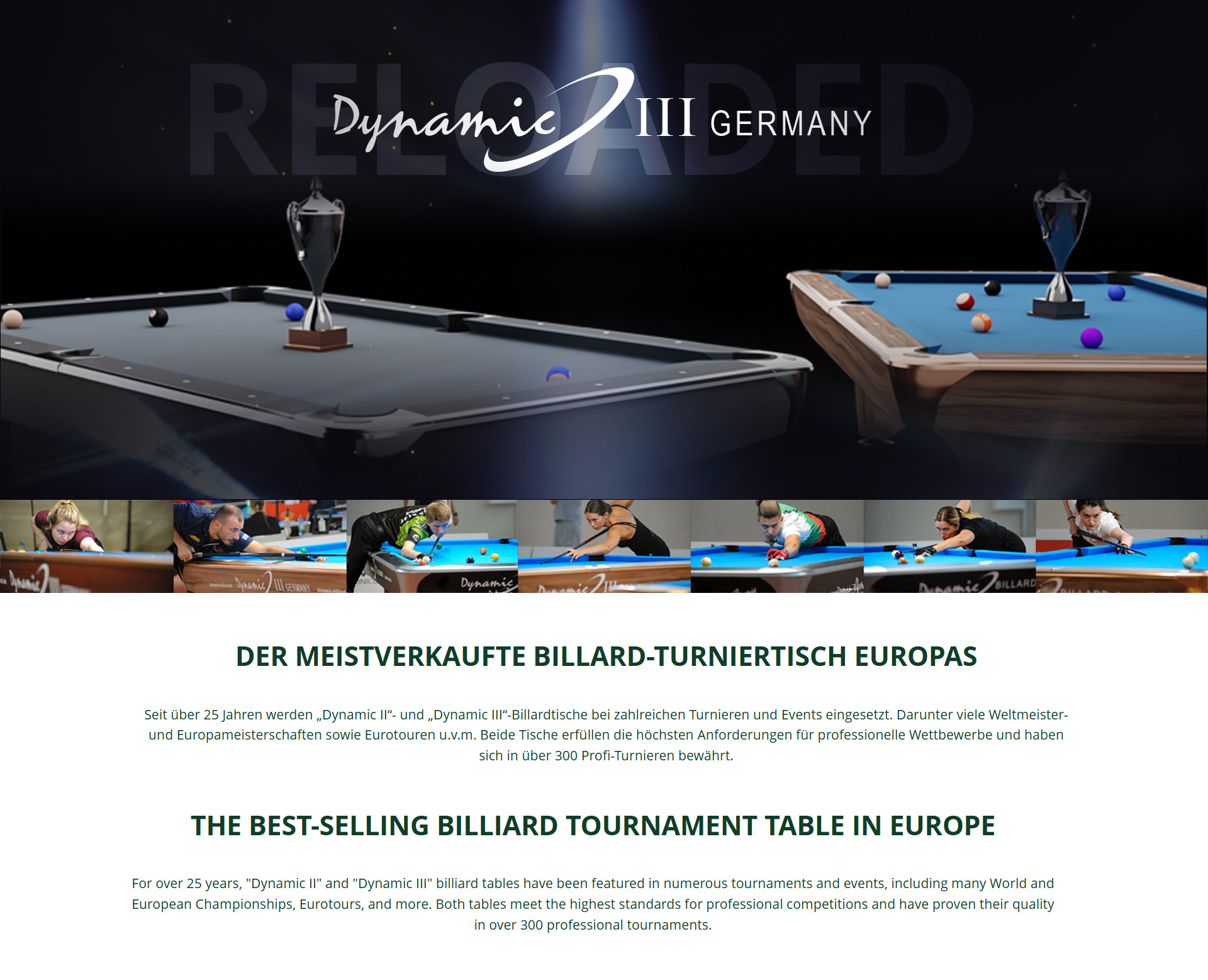 Billiard Table Dynamic III, Pool, 9 ft