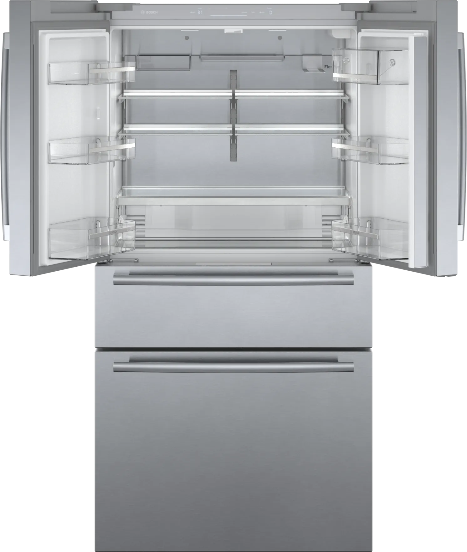Bosch B36CL80SNS 800 Series French Door Bottom Mount Refrigerator 36'' Stainless steel (with anti-fingerprint)