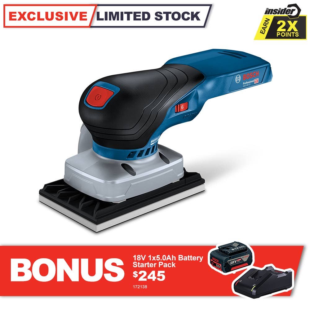BOSCH 18V Brushless 3-in-1 Orbital Sander Skin GSS 18V-13 06019L0140