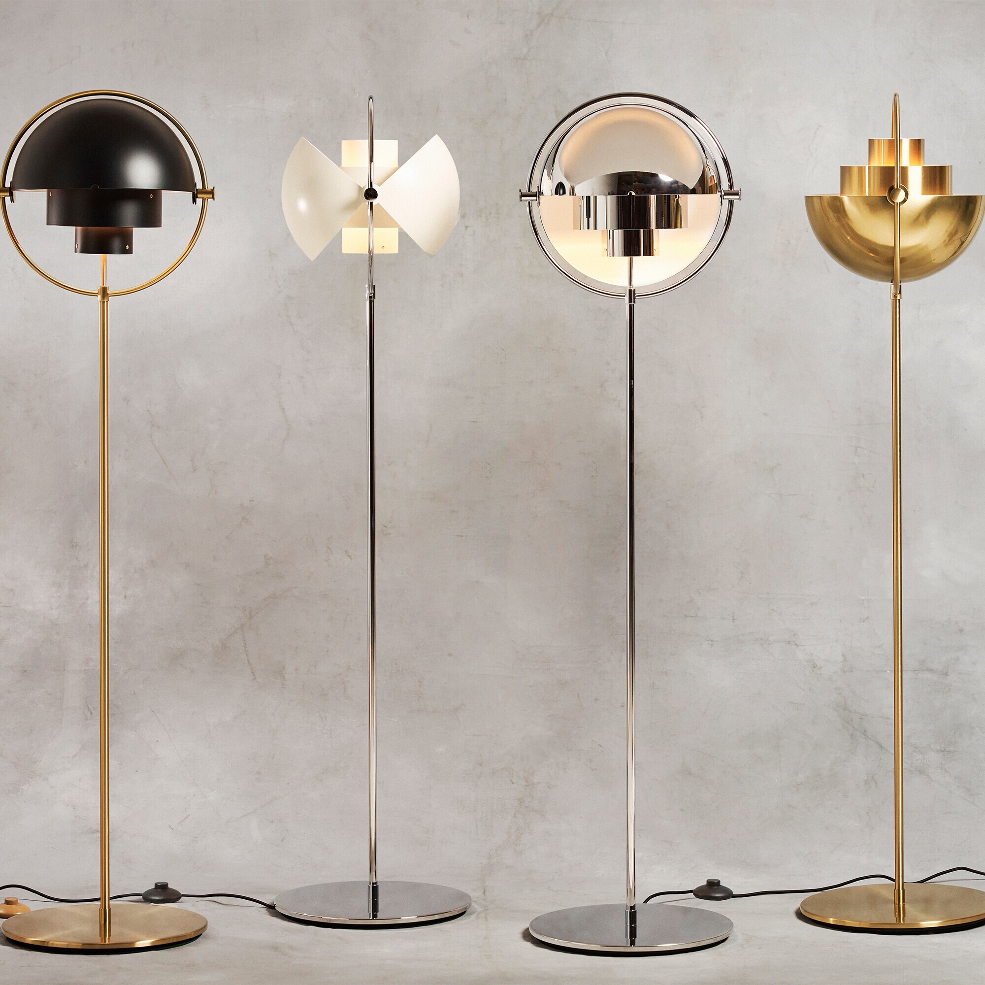 Multi-Lite Floor Lamp Frame Chrome