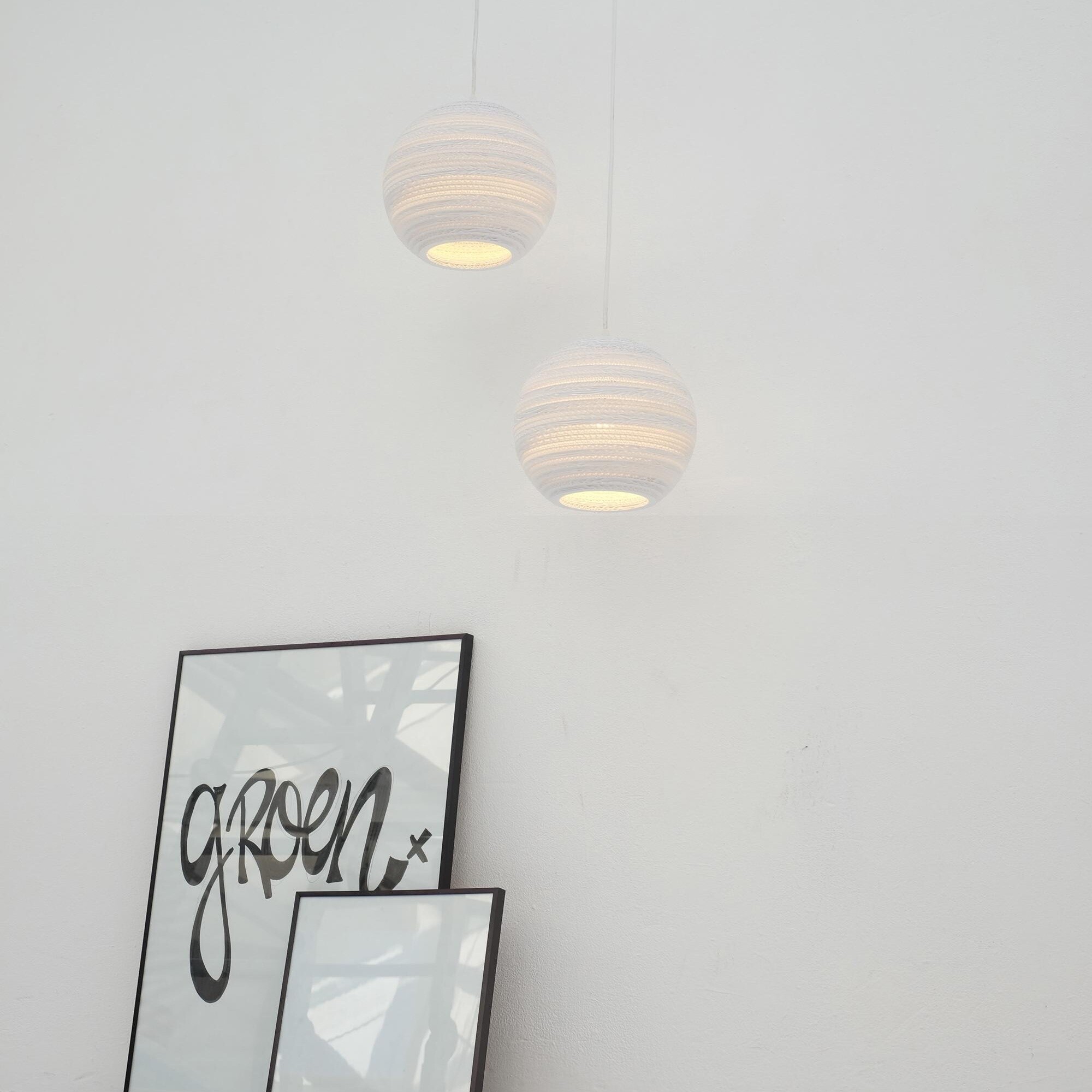 Moon Suspension Lamp White