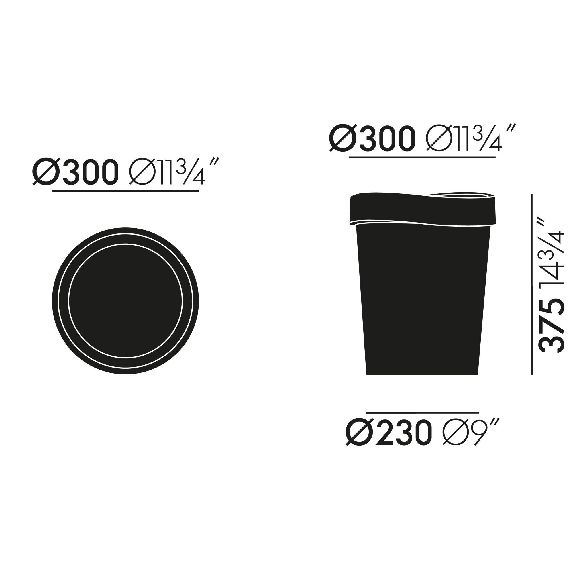 Happy Bin S Paper Basket L