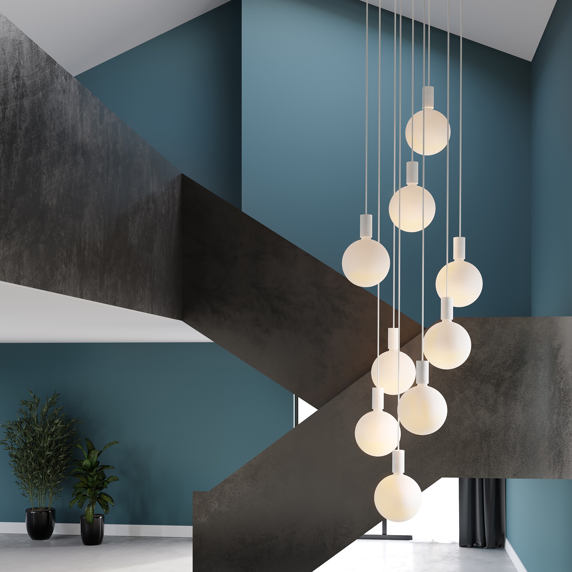 Alumina Nine Pendant Suspension Lamp