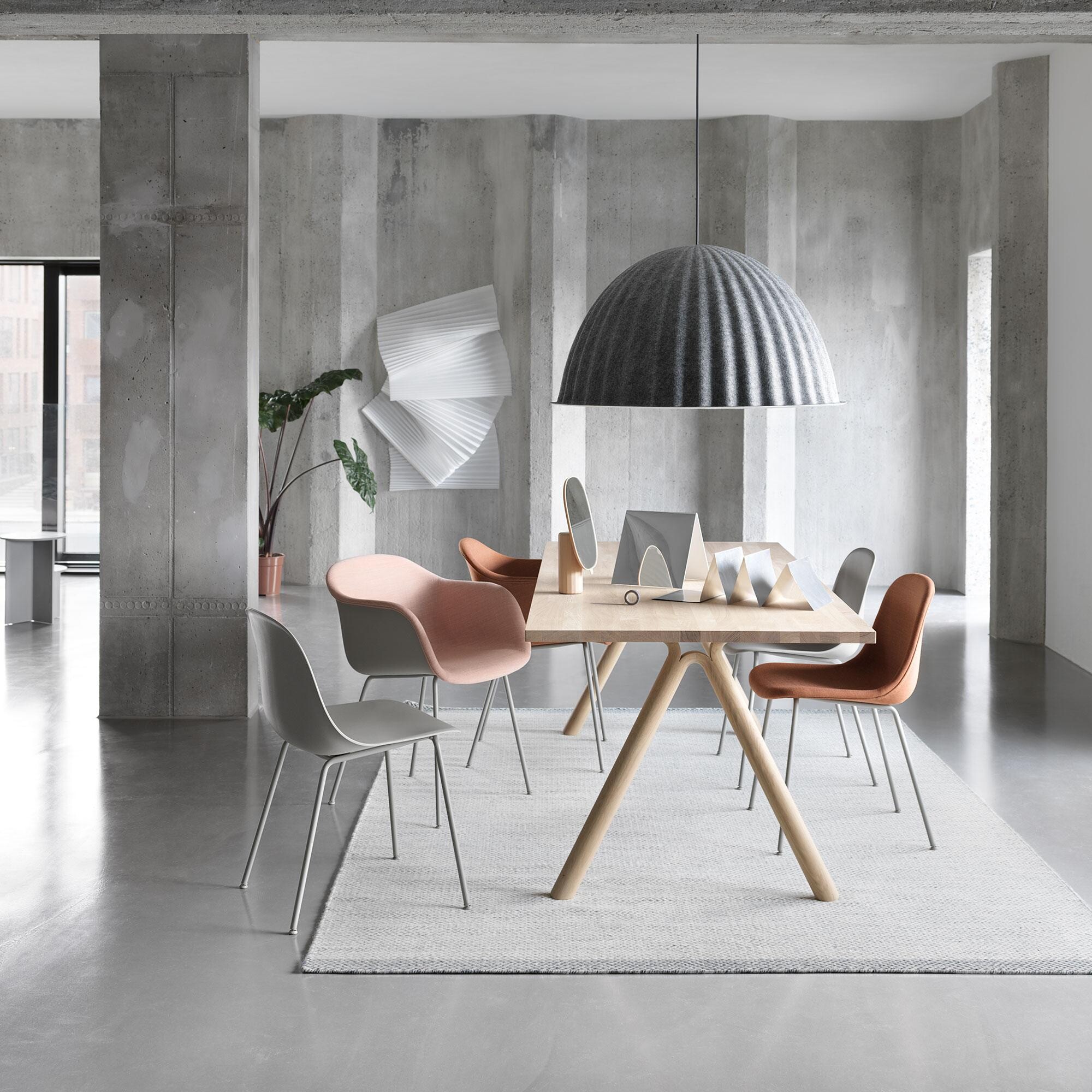 Fiber Chair Upholstered With Tube Base