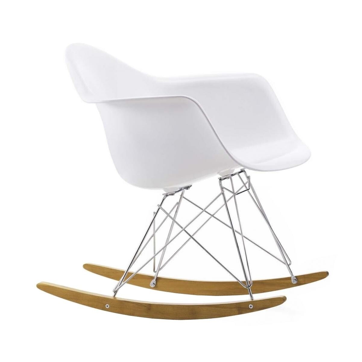 Eames Plastic Armchair RAR Rocking Chair Chromed