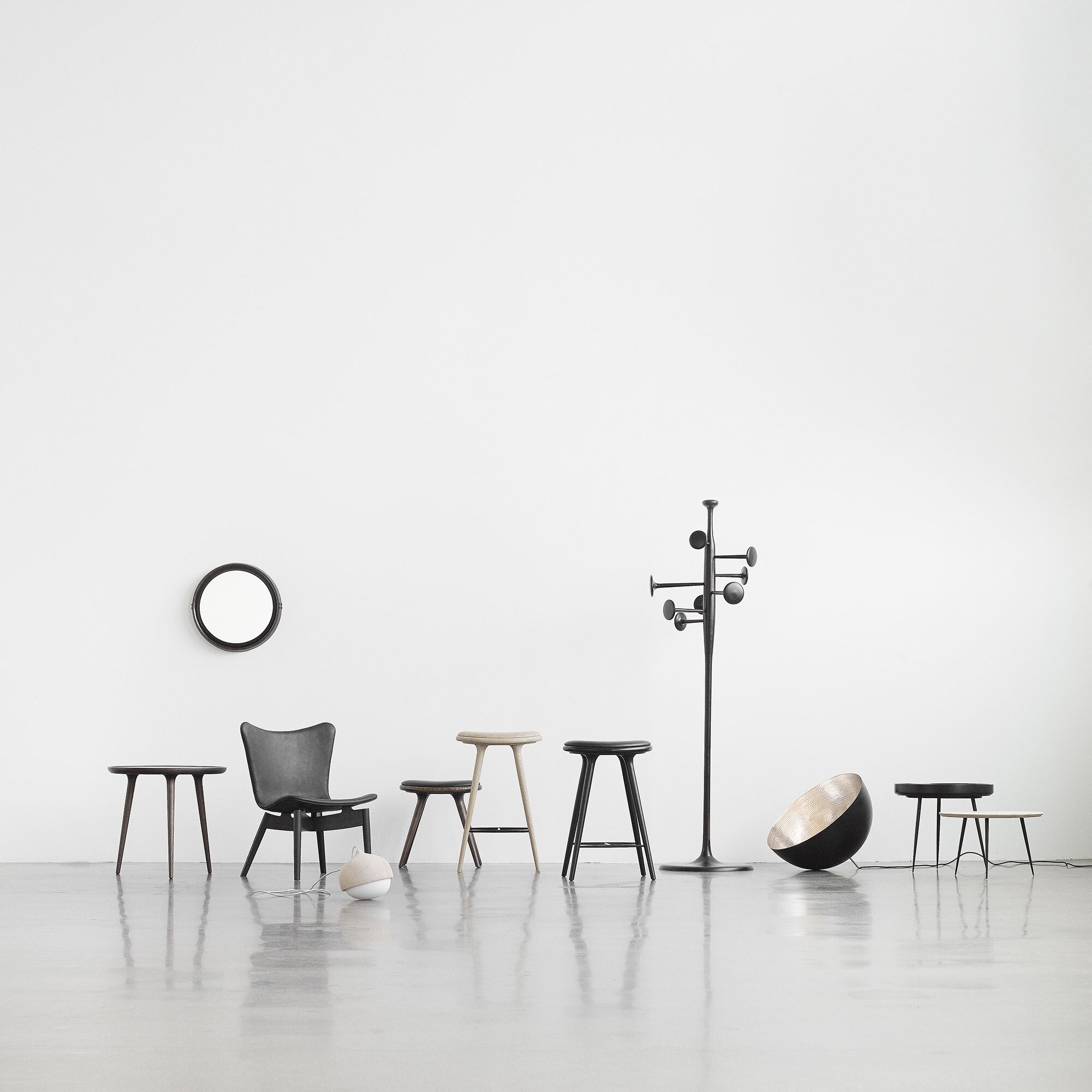 Low Stool Beech Base H 47cm