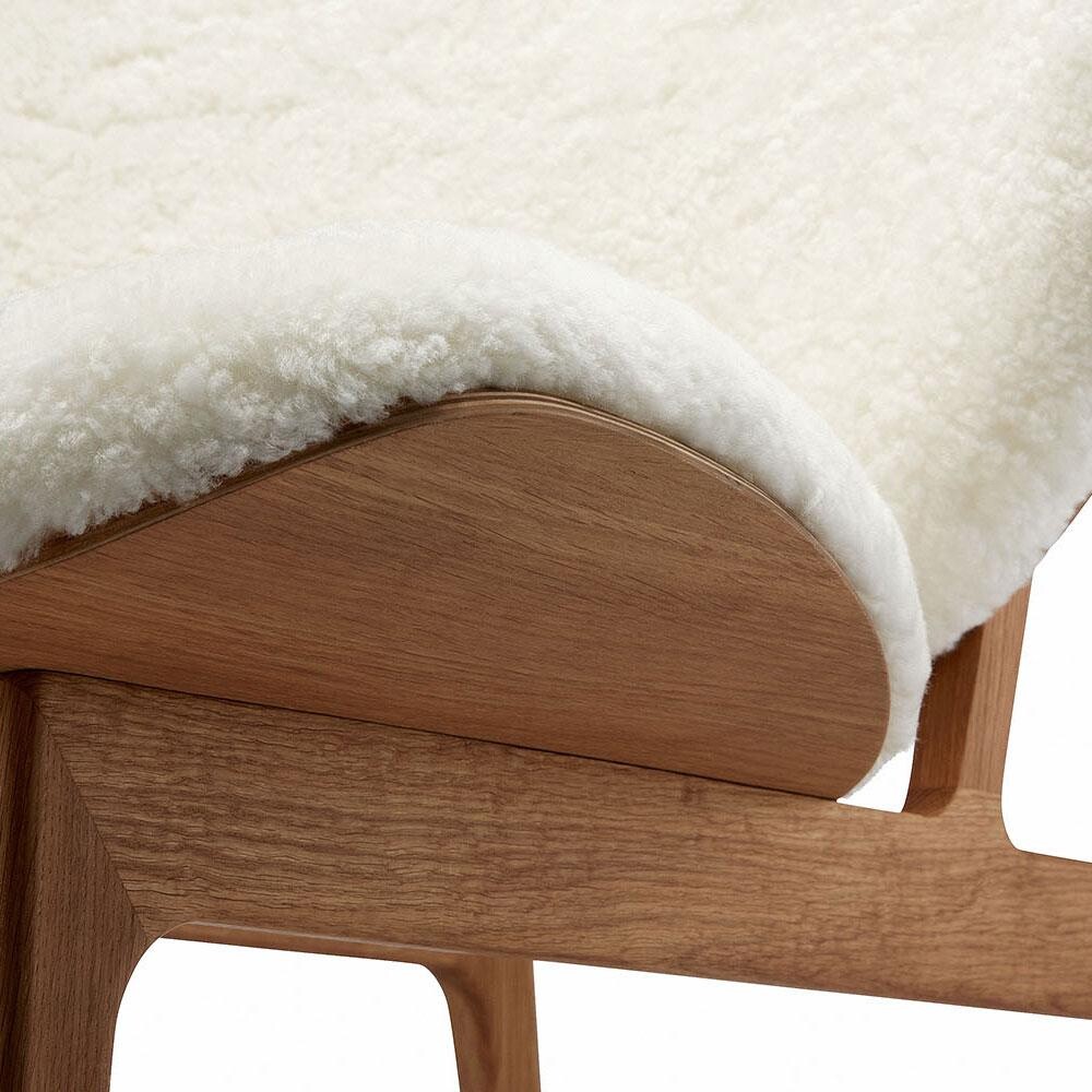 Elephant Lounge Chair Sheepskin Smoked Oak Base