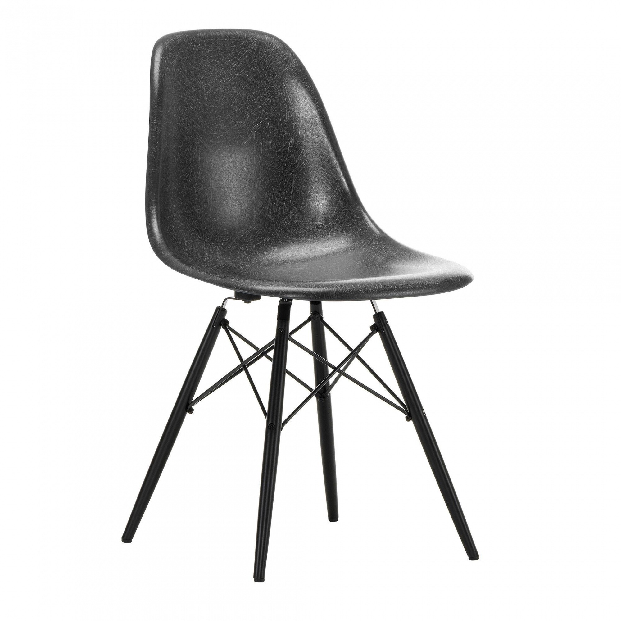 Eames Fiberglass Side Chair DSW Black Maple