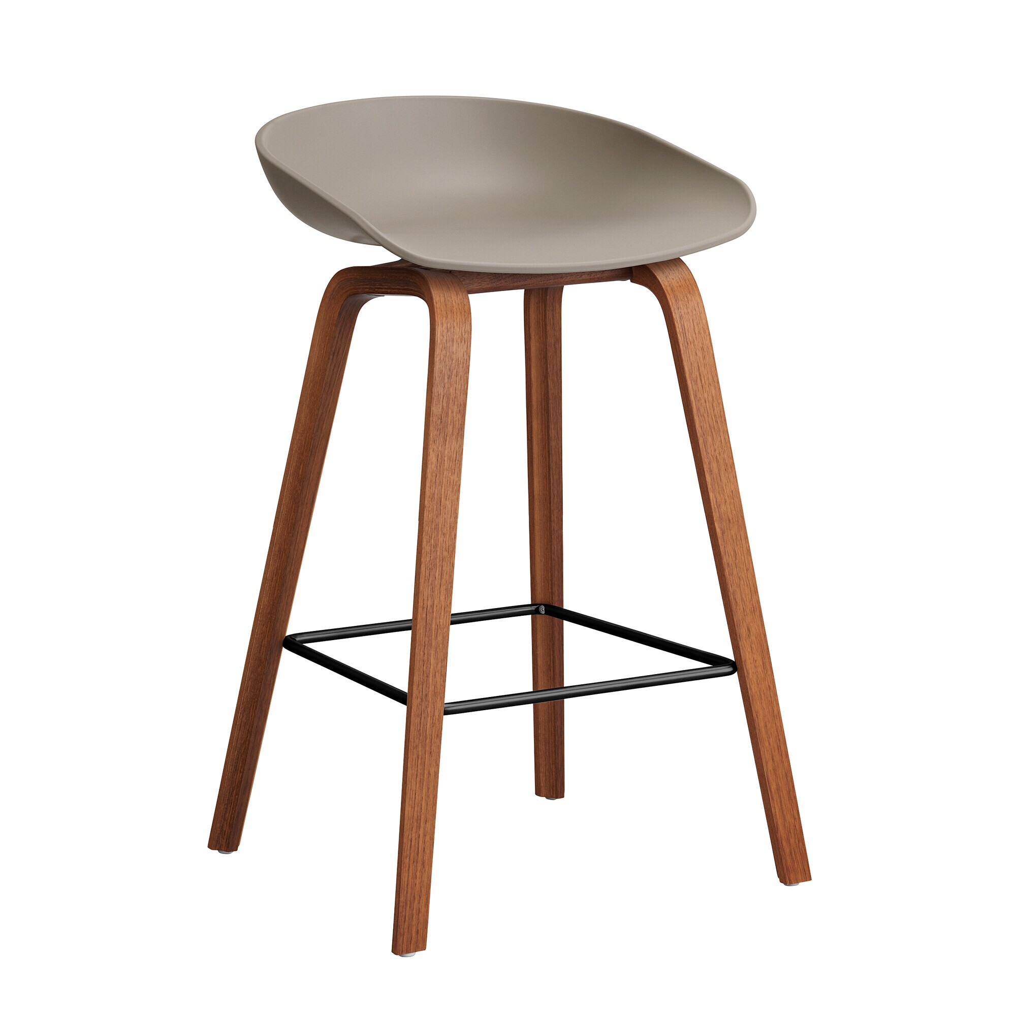 AAS 32 2.0 Bar Stool Low Lacquered Walnut