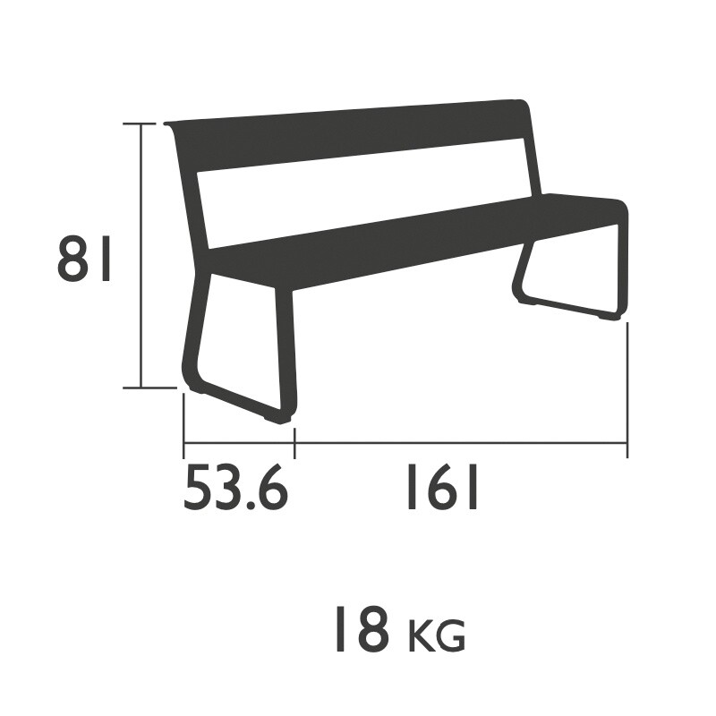 Bellevie Garden Bench With Backrest