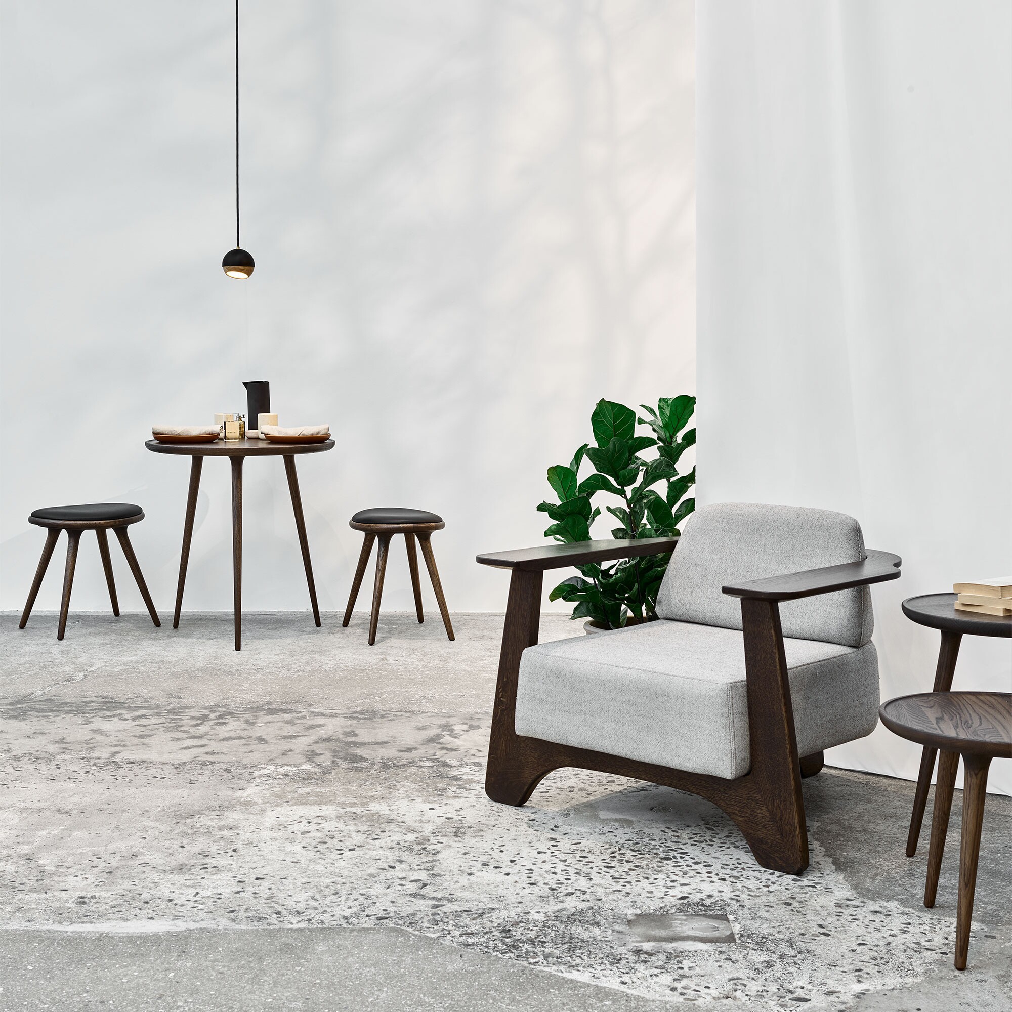 Low Stool Oak Base H 47cm