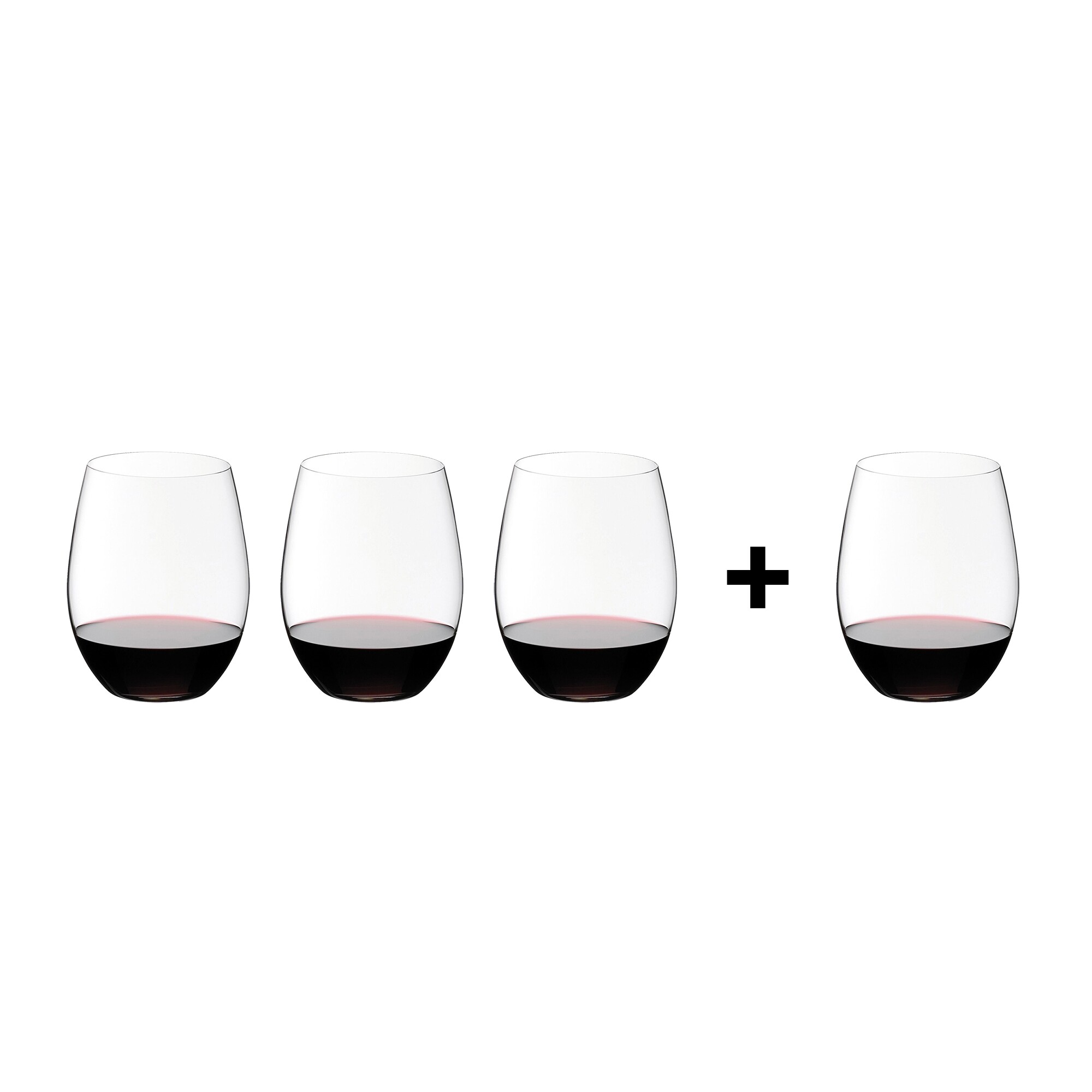 O Wine Cabernet/Merlot Wine Glass Gift Set 3+1 for free