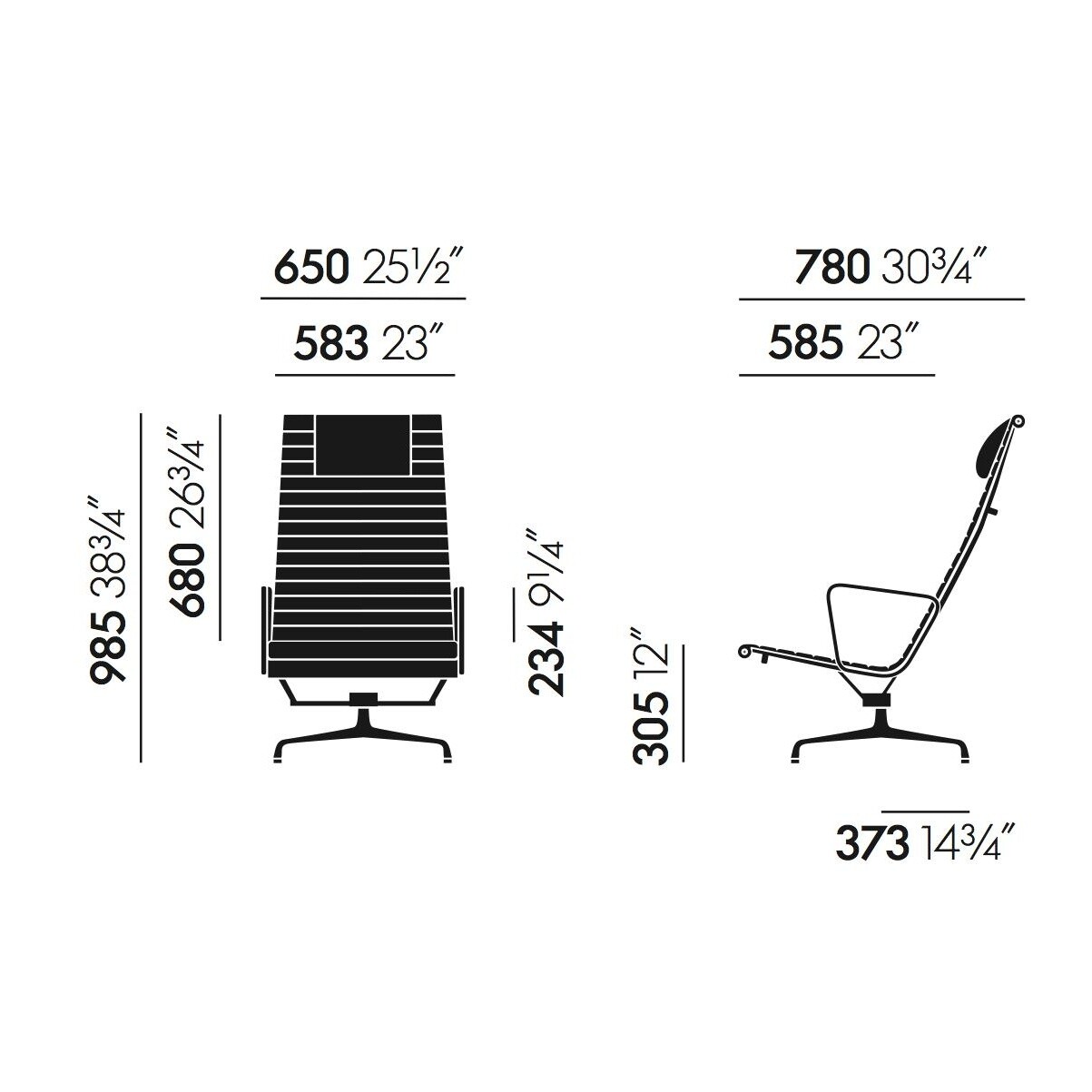 EA 124 Aluminium Chair Fabric