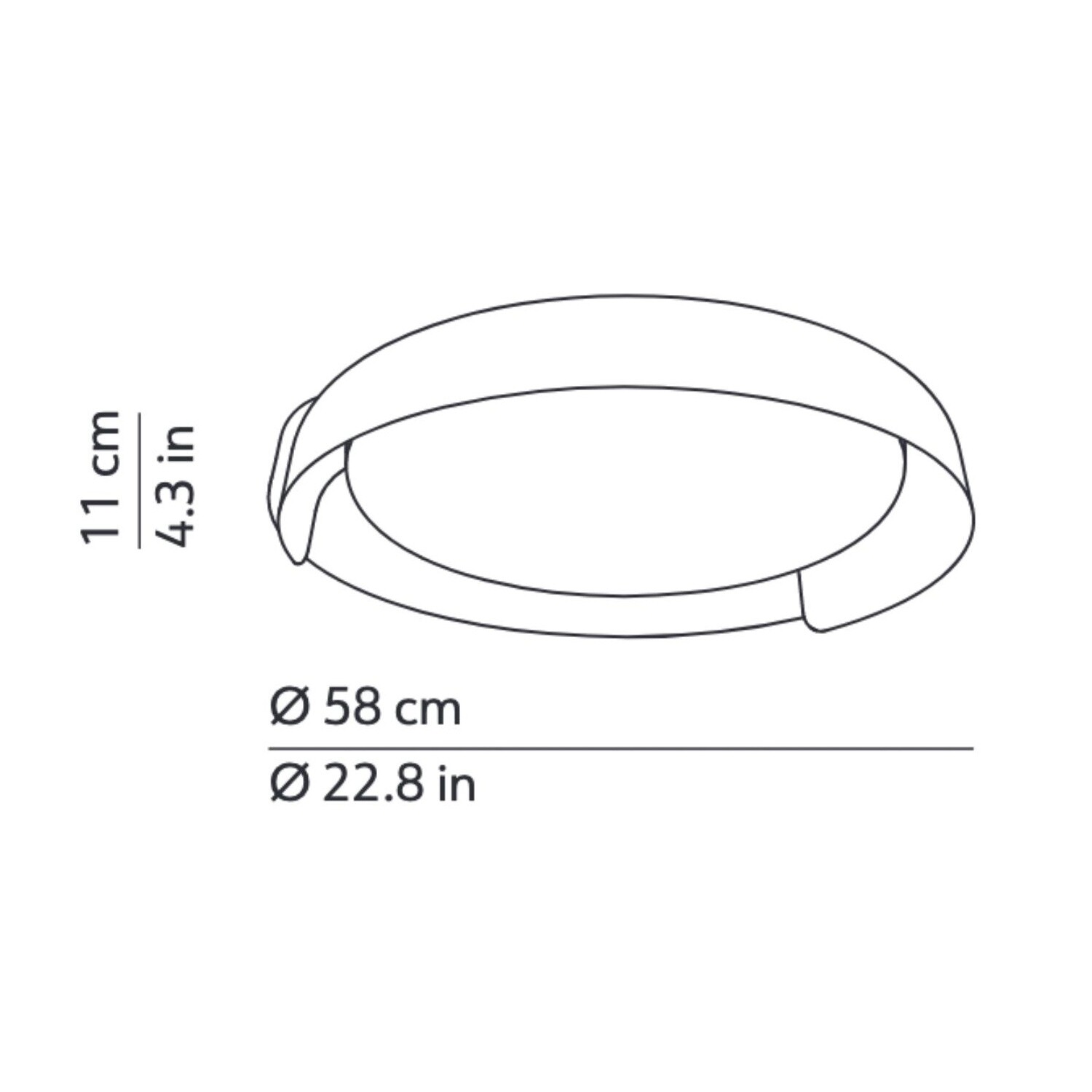 Dala LED Ceiling Lamp Wood Finish