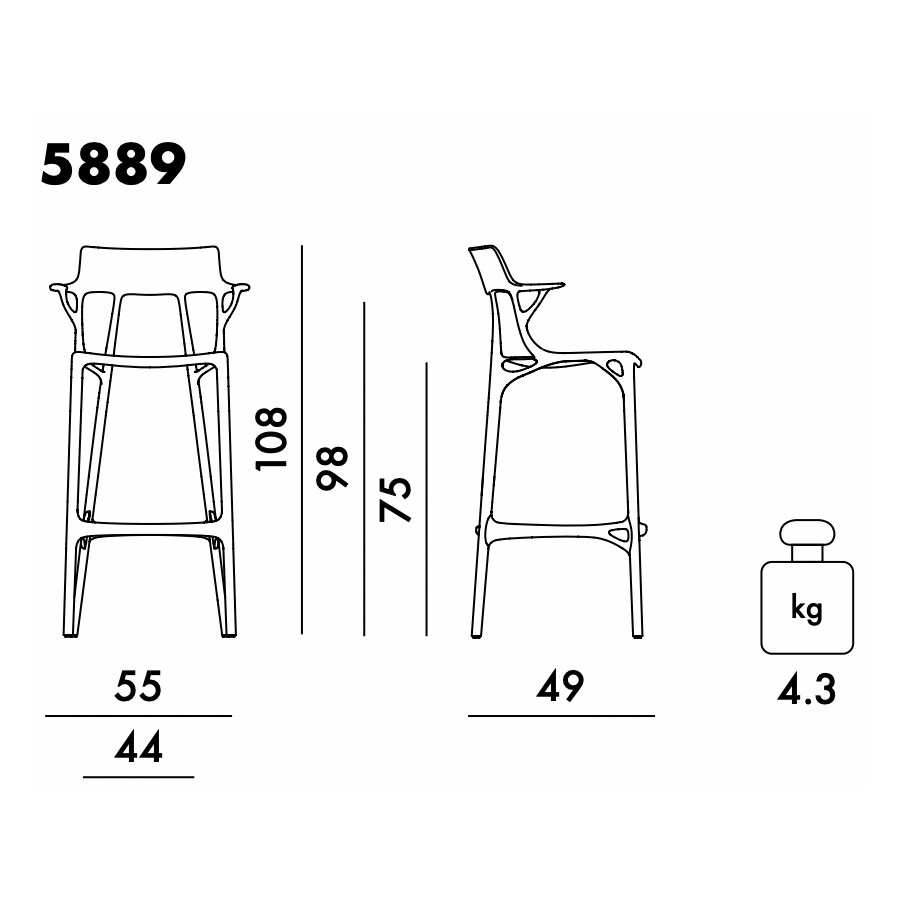 AI Bar Stool 75cm