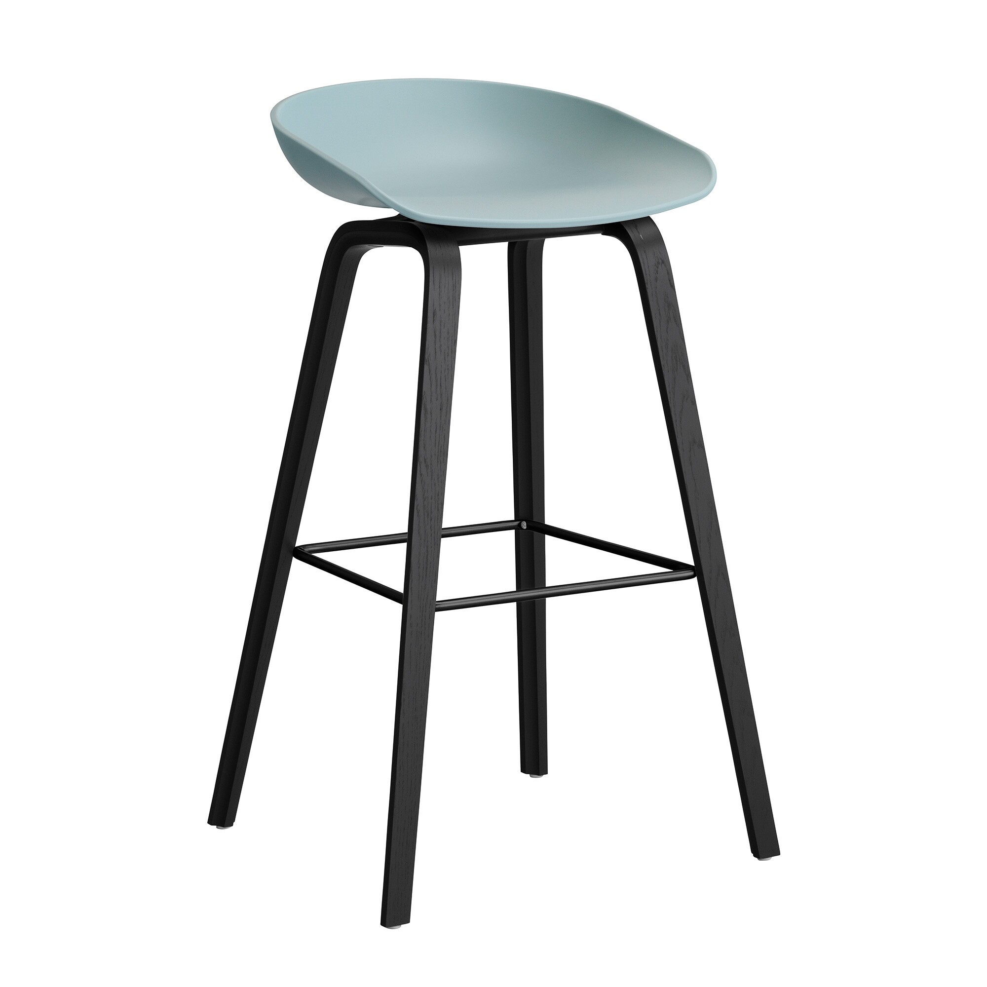 AAS 32 2.0 Bar Stool High Black Lacquered Oak