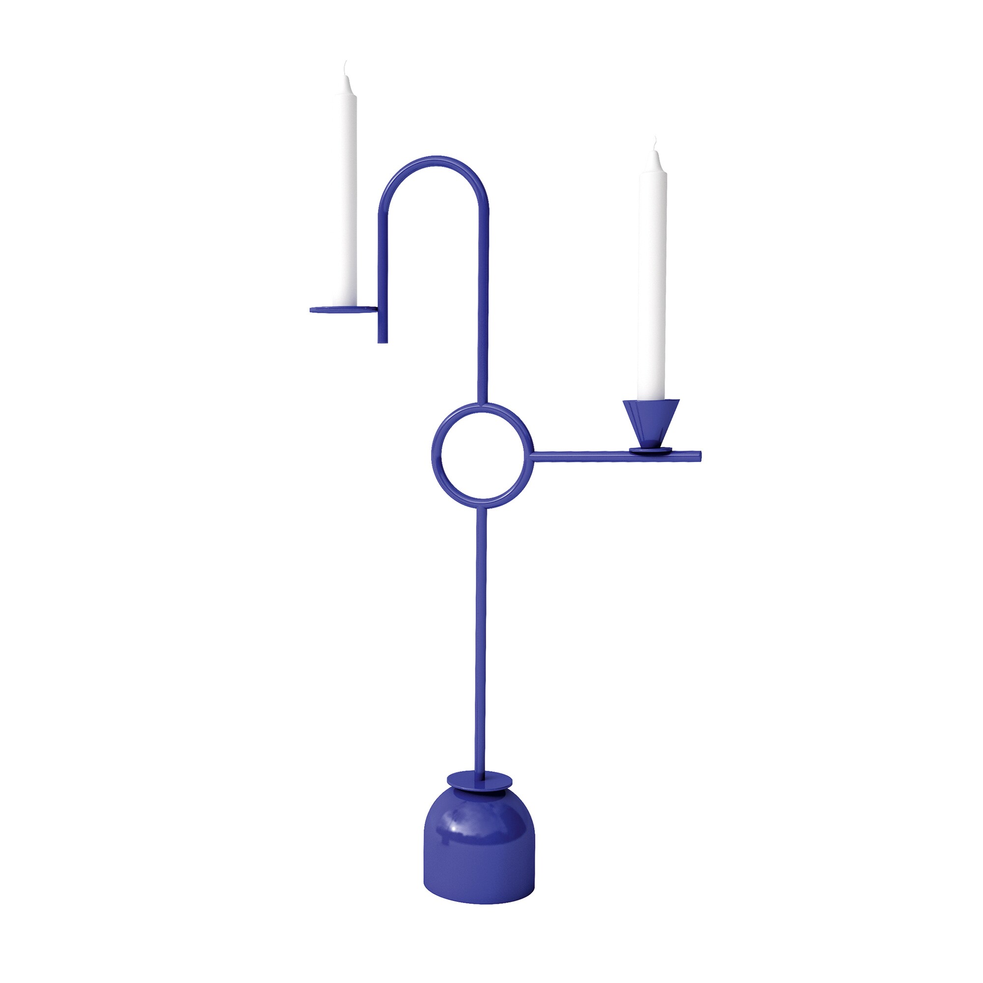 Blue Candle Holder H 56cm