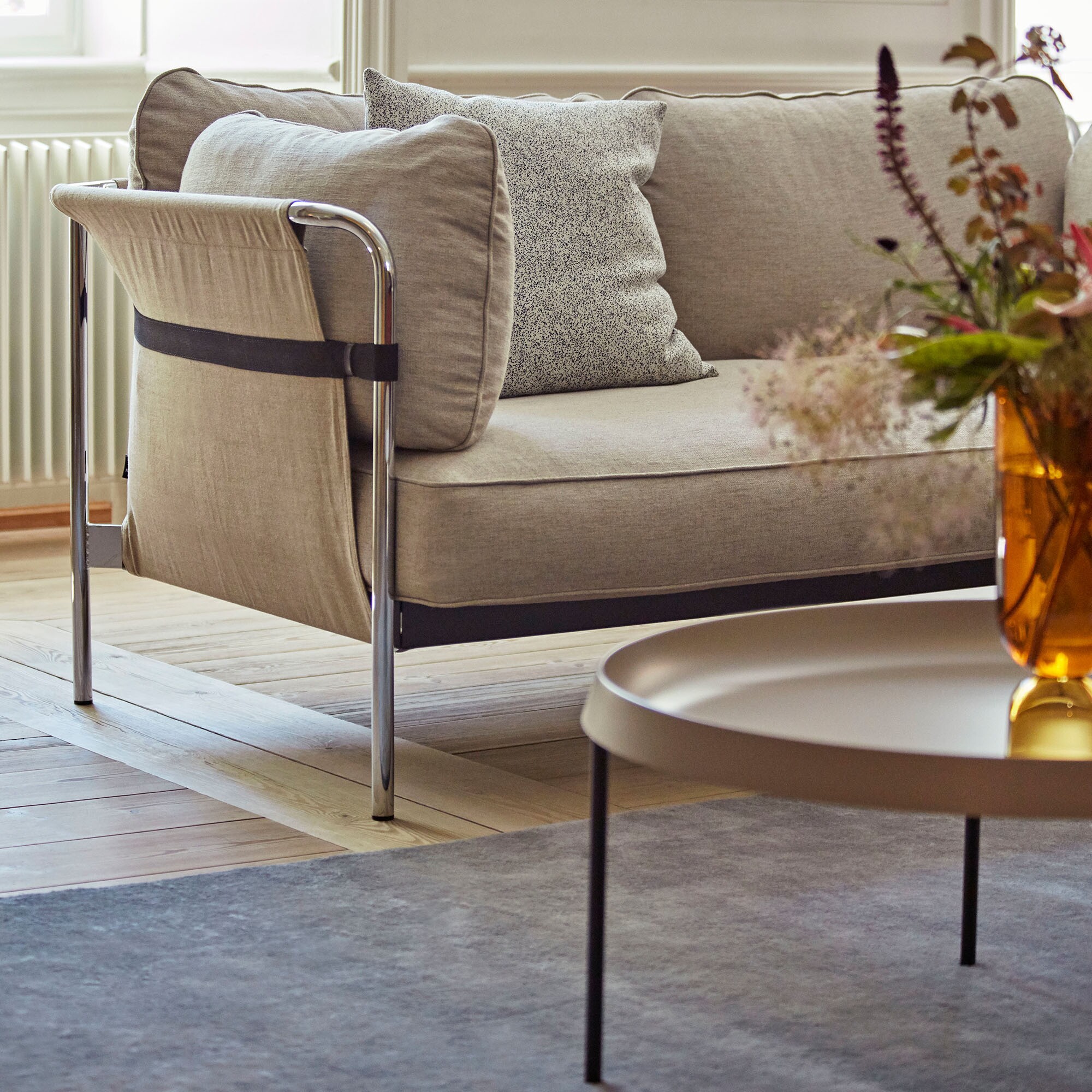 Can 2.0 2-Seater Sofa Frame Steel Chromed