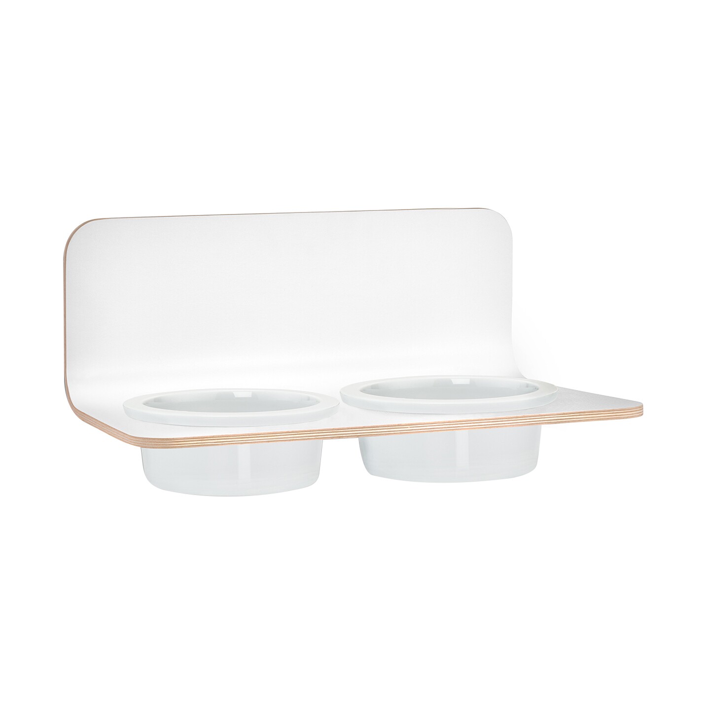 Arco Dog Bowl Holder ML with Porcelain Bowls